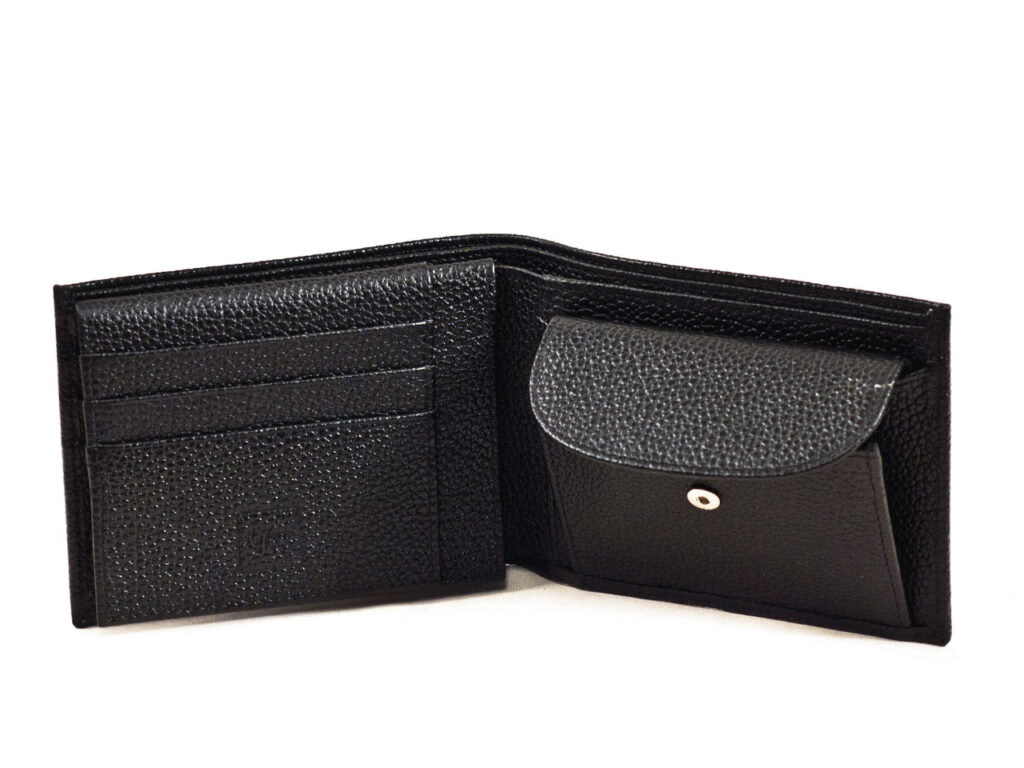 Geldbörse Münzfach quer mit Klappe 5 Karten